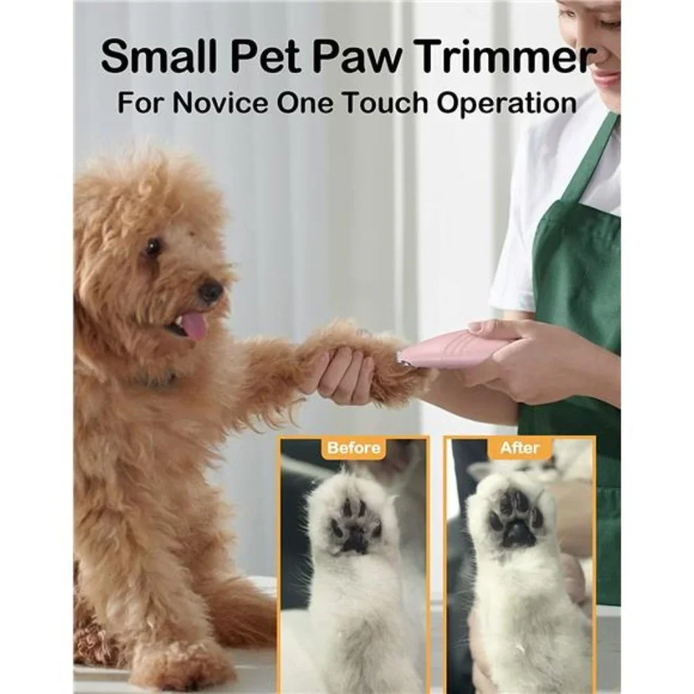 Dog Paw Trimmer for Grooming Cordless Electric Small Pet Hair Trimmer Low Noise